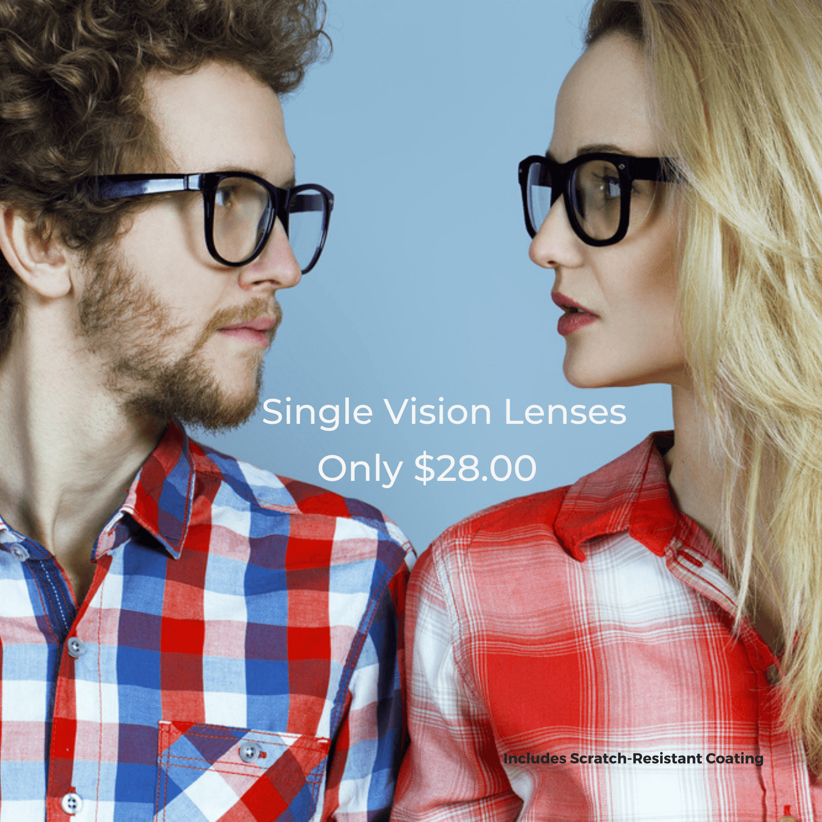 Single vision eyeglasses sales